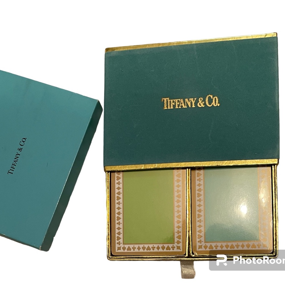 TIFFANY AND CO. Playing cards - two decks-have never been opened blue and green